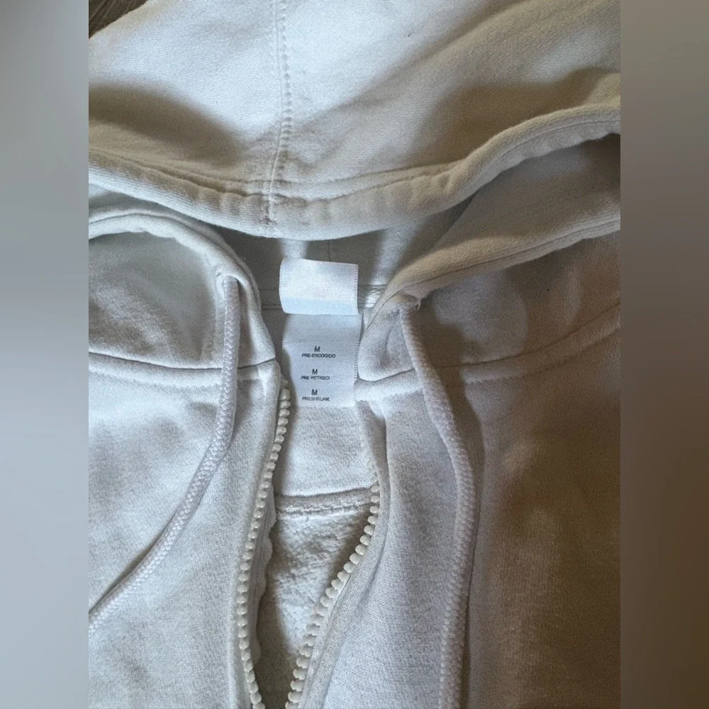 Fox White Full-Zip Hoodie with Small Chest Logo - Picture 5 of 6